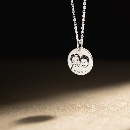 【純銀紀念項鍊】圓牌項鍊