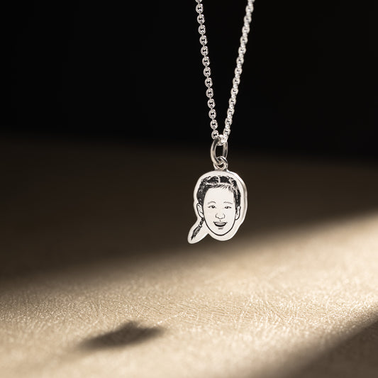 【純銀紀念項鍊】單頭像項鍊