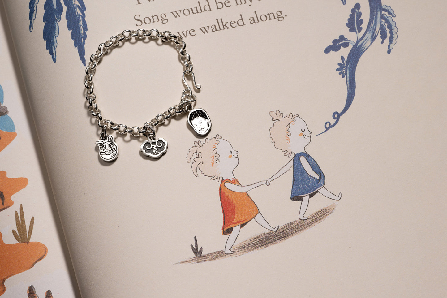 【990純銀客製化手鍊】經典親子對鍊 - 寶寶彌月/成人紀念｜人頭、圓牌、愛心、生肖吊墜