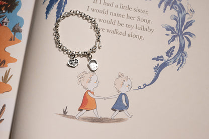 【990純銀客製化手鍊】經典親子對鍊 - 寶寶彌月/成人紀念｜人頭、圓牌、愛心、生肖吊墜