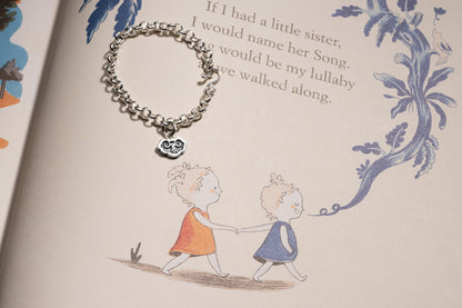 【990純銀客製化手鍊】經典親子對鍊 - 寶寶彌月/成人紀念｜人頭、圓牌、愛心、生肖吊墜